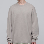 Minimal Oversized Crew Neck Knit [Mushroom]