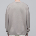 Minimal Oversized Crew Neck Knit [Mushroom]