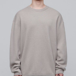 Minimal Oversized Crew Neck Knit [Mushroom]