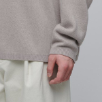 Minimal Oversized Crew Neck Knit [Mushroom]