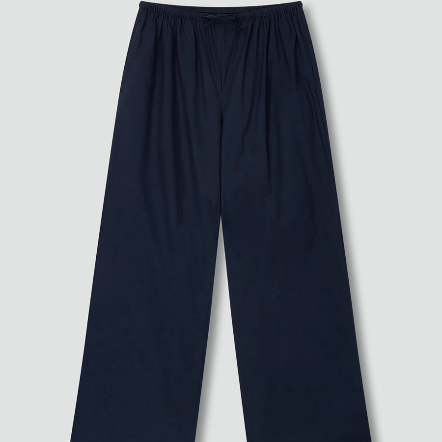 JAJU Pure Cotton Full-Length Pajama Pants (Navy) — лёгкость, свобода и натуральный комфорт