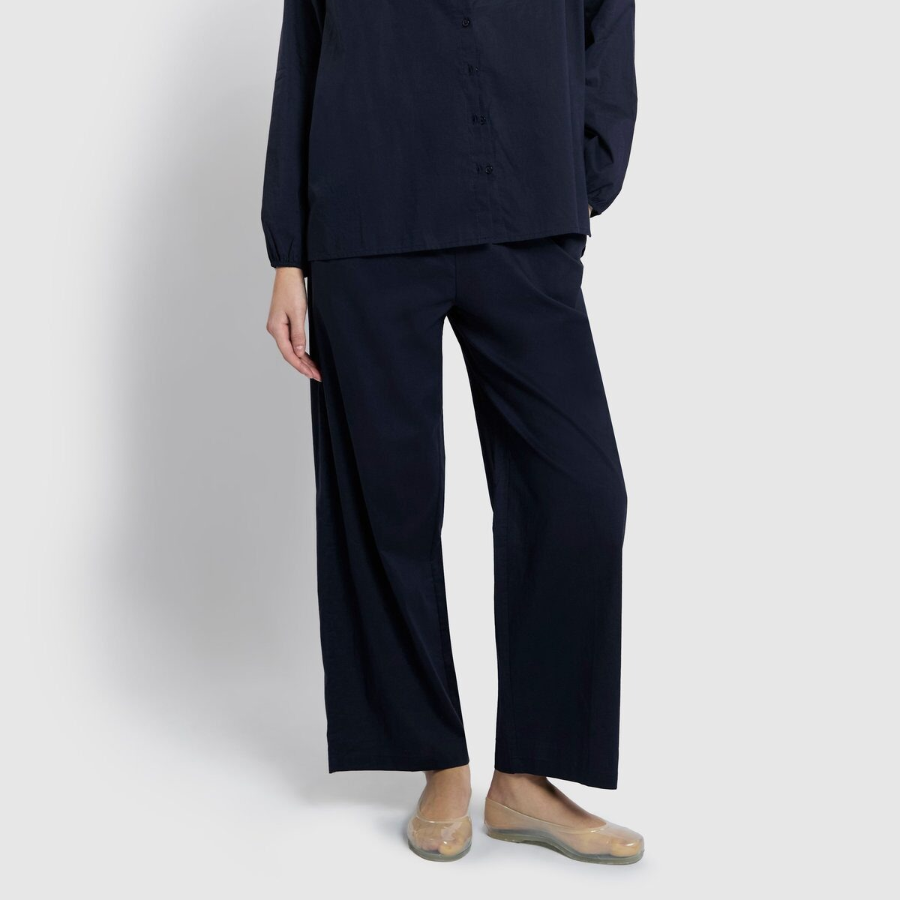 JAJU Pure Cotton Full-Length Pajama Pants (Navy) — лёгкость, свобода и натуральный комфорт