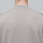Merino Wool Blend High-Gauge Mock Neck Knit [Mushroom]