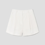 KUHO One-Tuck Short Pants - White