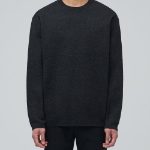 Minimal Crew Neck Knit [Charcoal Gray]