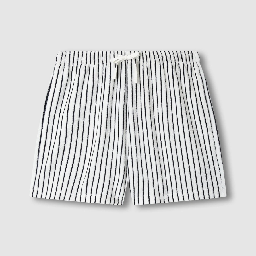 JAJU Terry Short-Sleeve 3-Piece Pajama Set (Off White) — мягкость махры и лёгкость полного комфорта