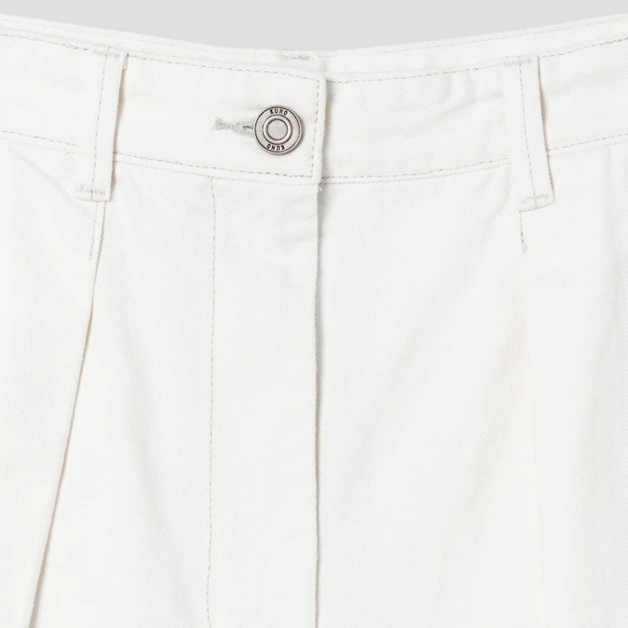 KUHO [HEART FOR EYE] Wide Denim Pants - Ivory