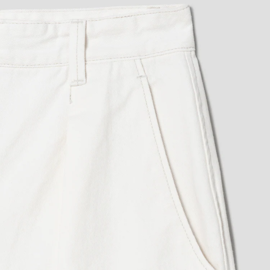 Merino Wool Blend High Gauge Crew Neck Knit [Ivory]