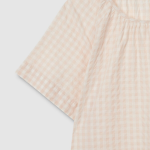 JAJU Cotton Seersucker Short-Sleeve Pajama Dress (Light Pink) — лёгкость ткани и нежность цвета
