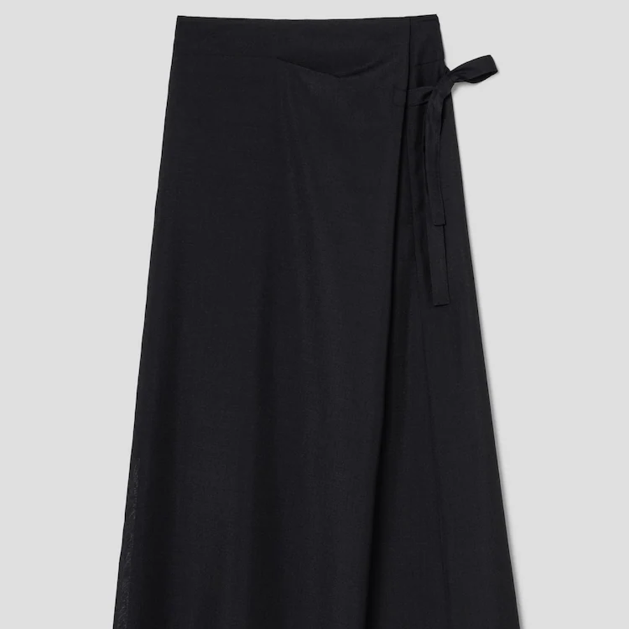 KUHO Wrapped-Type Wide Fit Pants – Ash