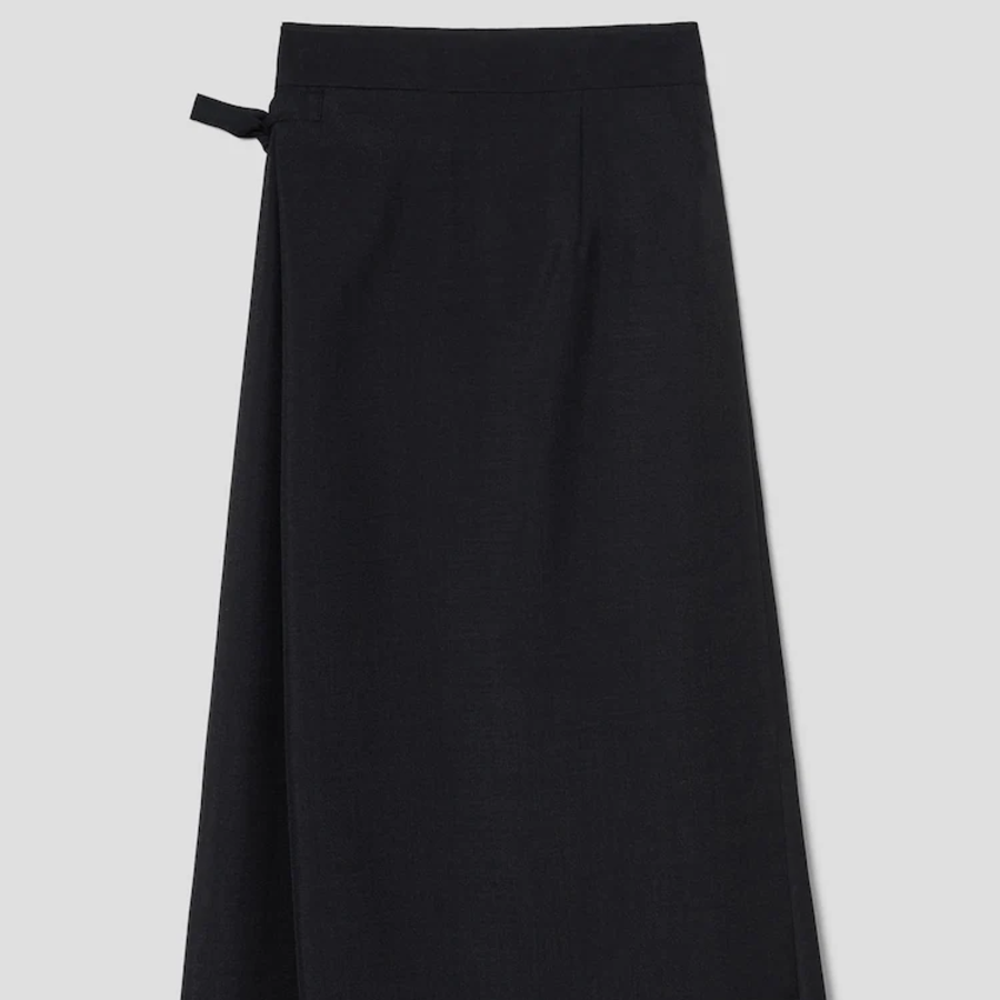 KUHO Wrapped-Type Wide Fit Pants – Ash