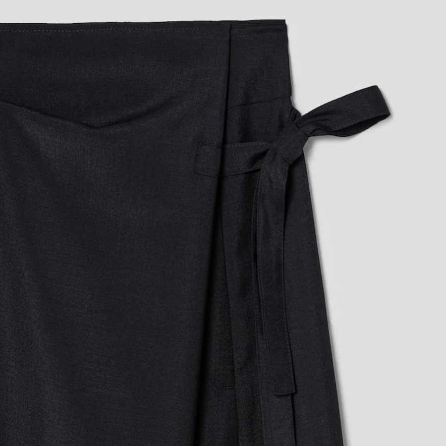 KUHO Wrapped-Type Wide Fit Pants – Ash