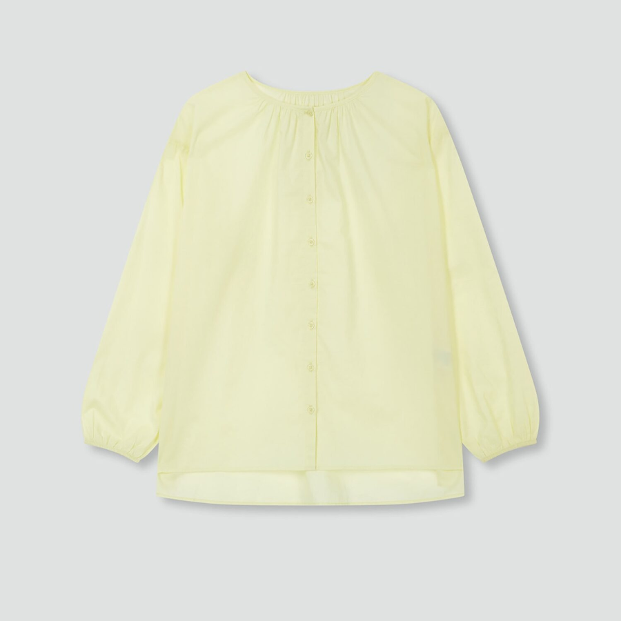 JAJU Pure Cotton Long-Sleeve Pajama Shirt (Yellow) — лёгкость хлопка и домашний уют