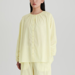 JAJU Pure Cotton Long-Sleeve Pajama Shirt (Yellow) — лёгкость хлопка и домашний уют