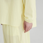 JAJU Pure Cotton Long-Sleeve Pajama Shirt (Yellow) — лёгкость хлопка и домашний уют