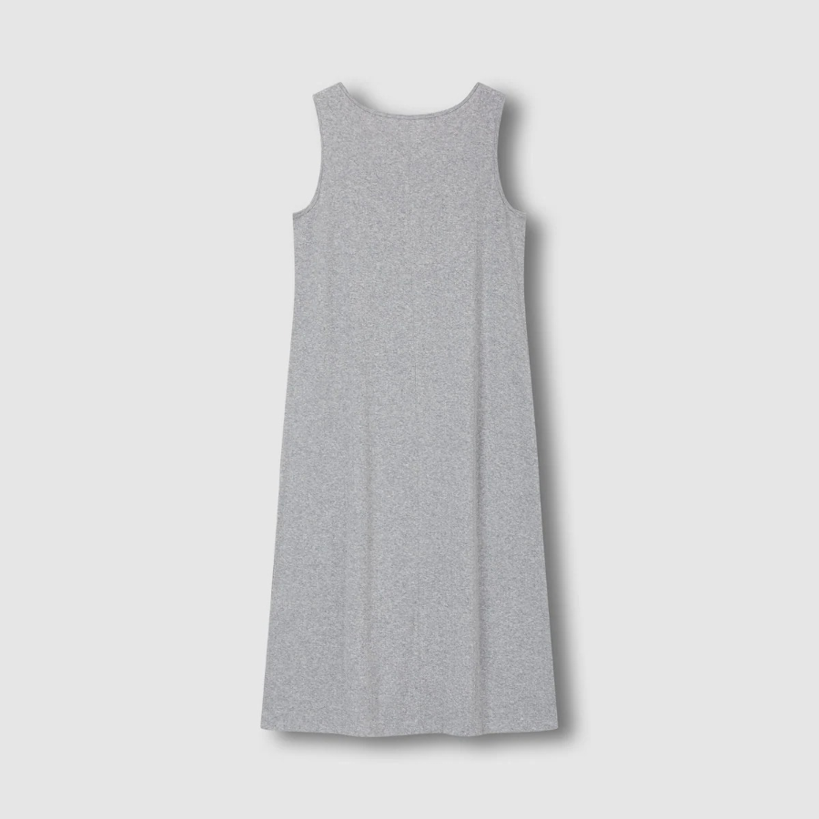 JAJU Pointelle Sleeveless Lounge Dress (Melange Grey) — дышащая нежность и расслабляющий крой