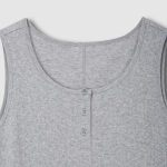 JAJU Pointelle Sleeveless Lounge Dress (Melange Grey) — дышащая нежность и расслабляющий крой