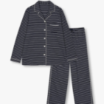 JAJU Smart Cotton 10-Length Pajama Set (Navy) — глубокий цвет и натуральный комфорт для ночного отдыха