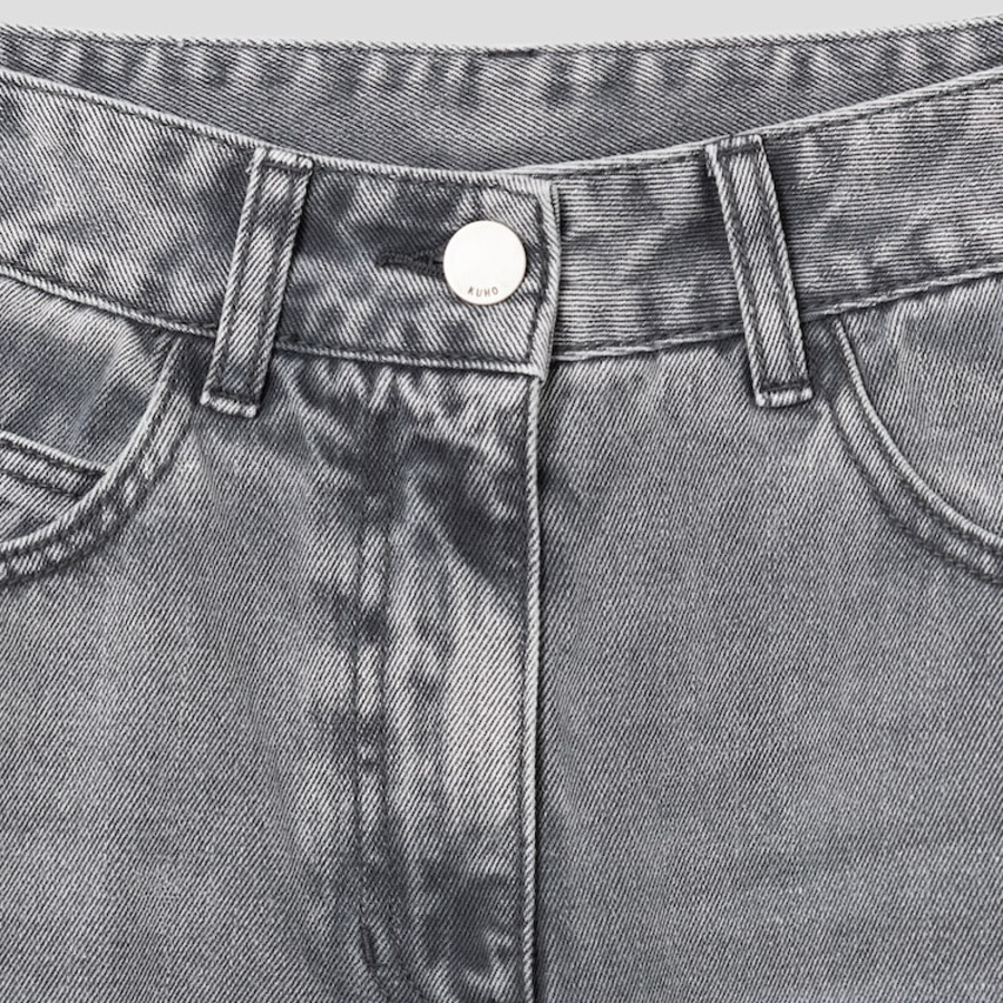 KUHO Tapered-Fit Denim Pants - Grey