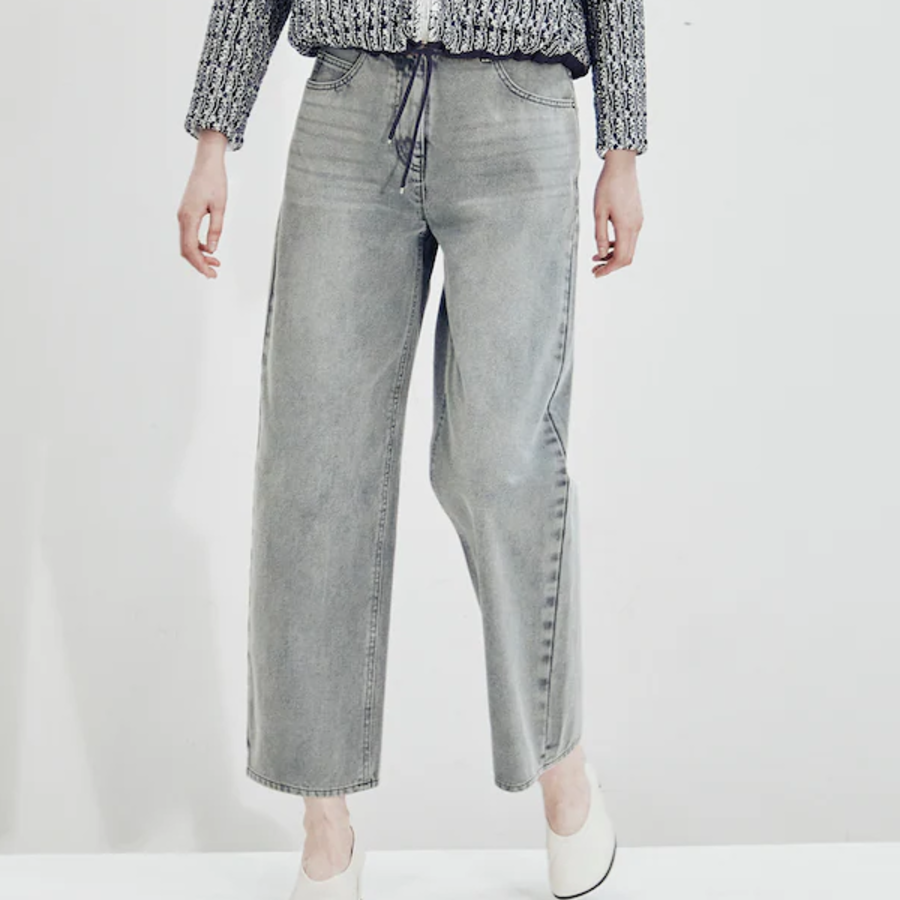 KUHO Tapered-Fit Denim Pants - Grey