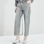 KUHO Tapered-Fit Denim Pants - Grey