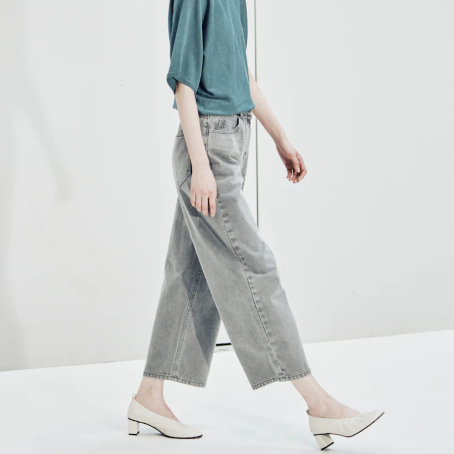 KUHO Tapered-Fit Denim Pants - Grey