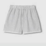 JAJU Seersucker Shirring 3-Length Pajama Shorts (Light Navy) — прохлада, лёгкость и удобство в одном