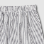 JAJU Seersucker Shirring 3-Length Pajama Shorts (Light Navy) — прохлада, лёгкость и удобство в одном