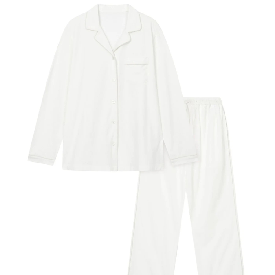 JAJU Smart Cotton 10-Length Pajama Set (Ivory) — натуральная мягкость и светлый комфорт для дома