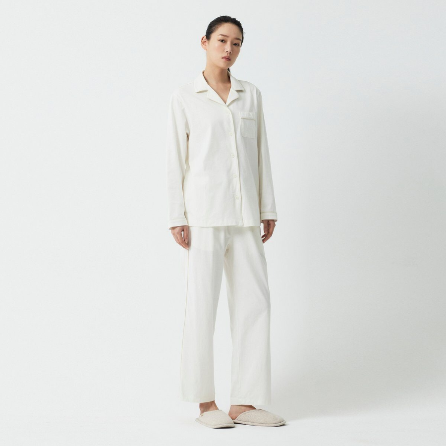 JAJU Smart Cotton 10-Length Pajama Set (Ivory) — натуральная мягкость и светлый комфорт для дома
