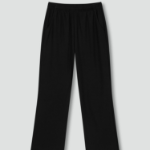 JAJU Soft Rib Bootcut Lounge Pants (Black) — эластичность, стиль и комфорт в домашнем образе