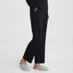 JAJU Soft Rib Bootcut Lounge Pants (Black) — эластичность, стиль и комфорт в домашнем образе