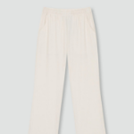JAJU Soft Rib Bootcut Lounge Pants (Ivory) — светлый комфорт и мягкий силуэт для домашнего гардероба