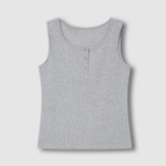 JAJU Pointelle Sleeveless Lounge T-Shirt (Melange Grey) — лёгкость и стиль для домашнего комфорта