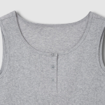 JAJU Pointelle Sleeveless Lounge T-Shirt (Melange Grey) — лёгкость и стиль для домашнего комфорта