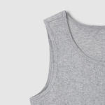 JAJU Pointelle Sleeveless Lounge T-Shirt (Melange Grey) — лёгкость и стиль для домашнего комфорта