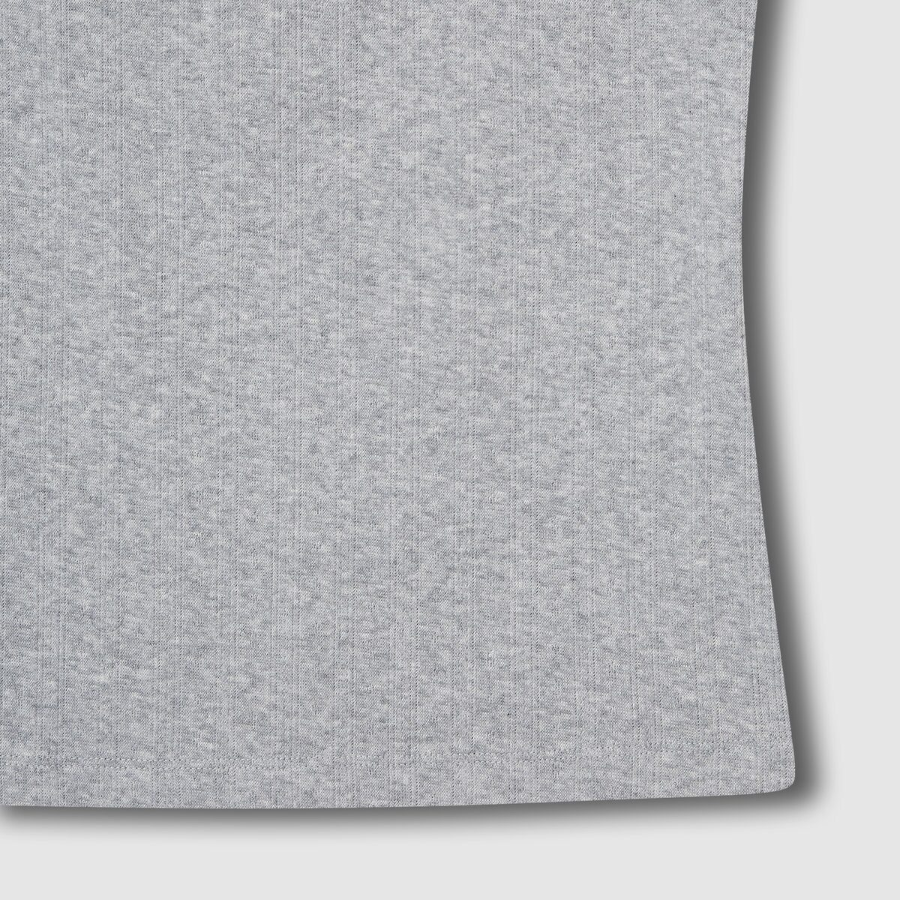JAJU Pointelle Sleeveless Lounge T-Shirt (Melange Grey) — лёгкость и стиль для домашнего комфорта