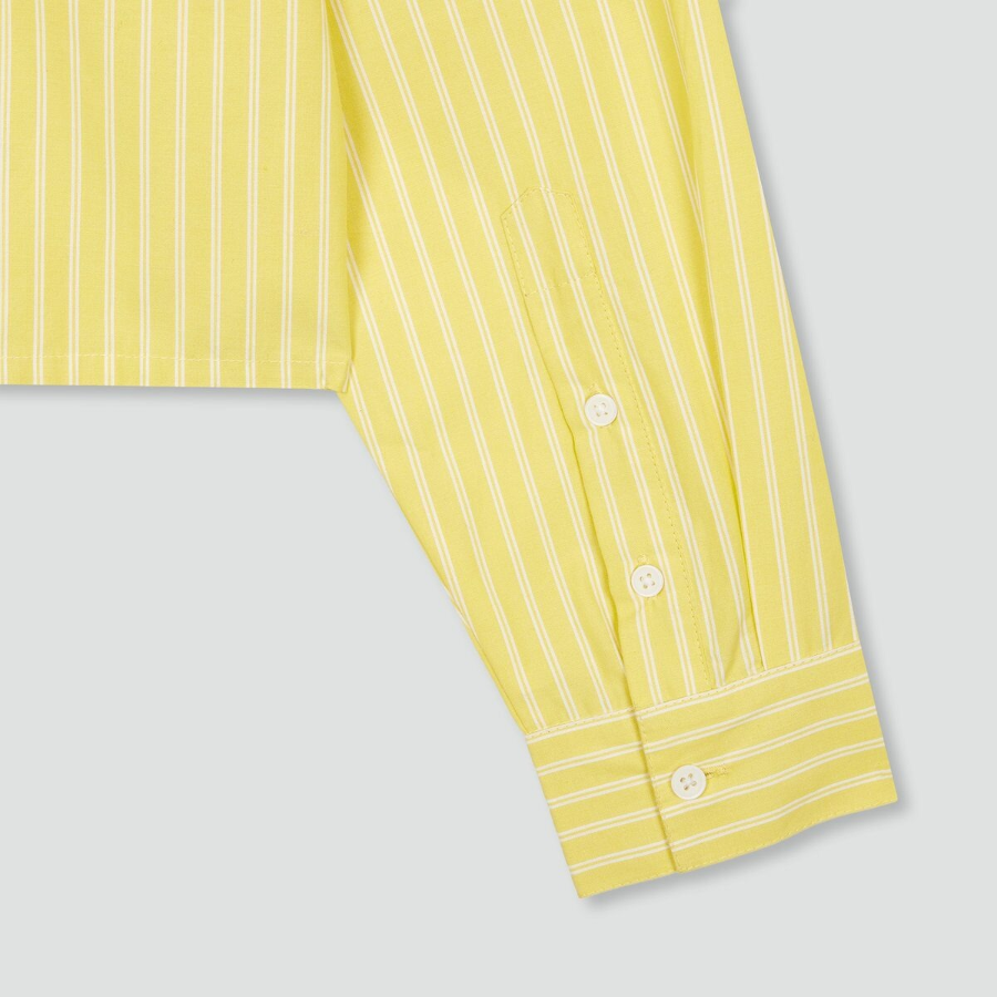 JAJU Cotton Crop Lounge Shirt (Yellow) — яркий акцент и комфортный крой для домашнего уюта