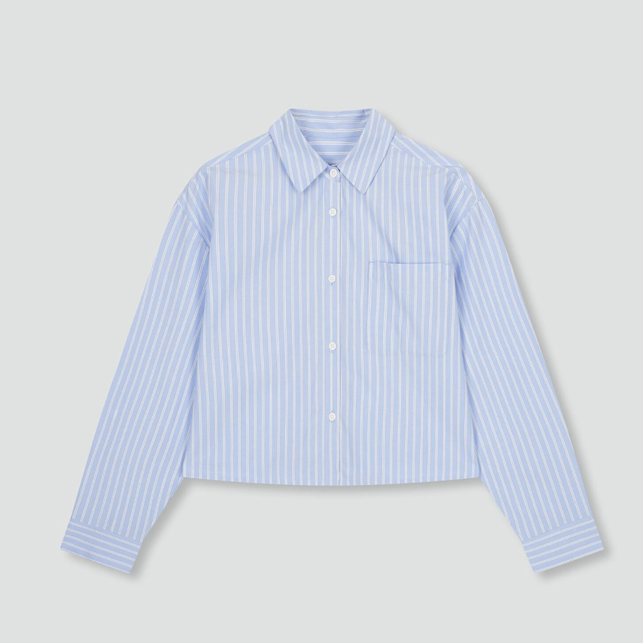 JAJU Cotton Crop Lounge Shirt (Sky Blue) — воздушная простота и комфорт на каждый день