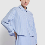 JAJU Cotton Crop Lounge Shirt (Sky Blue) — воздушная простота и комфорт на каждый день