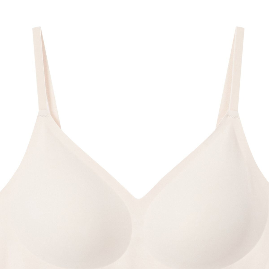 JAJU No-Line Bra Inner Dress (Beige) — невидимая база с мягкой поддержкой