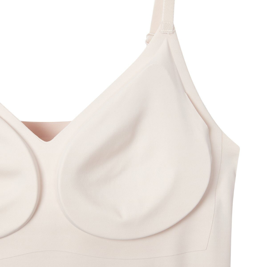 JAJU No-Line Bra Inner Dress (Beige) — невидимая база с мягкой поддержкой