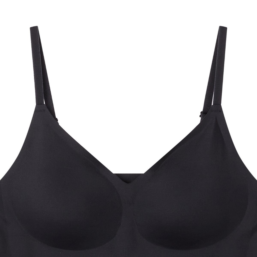 JAJU No-Line Bra Inner Dress (Black) — комфортная основа с эффектом невидимости