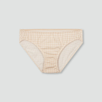 JAJU Cotton Check Hiphugger Panty 3-Pack (Light Beige) — мягкость хлопка и удобная посадка каждый день