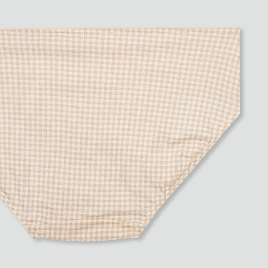 JAJU Cotton Check Hiphugger Panty 3-Pack (Light Beige) — мягкость хлопка и удобная посадка каждый день