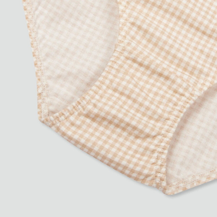 JAJU Cotton Check Hiphugger Panty 3-Pack (Light Beige) — мягкость хлопка и удобная посадка каждый день