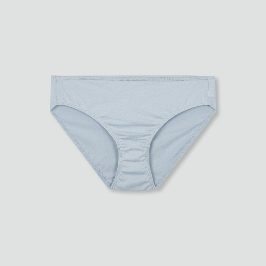JAJU Cotton Check Hiphugger Panty 3-Pack (Light Blue) — комфорт и свежесть в классическом дизайне