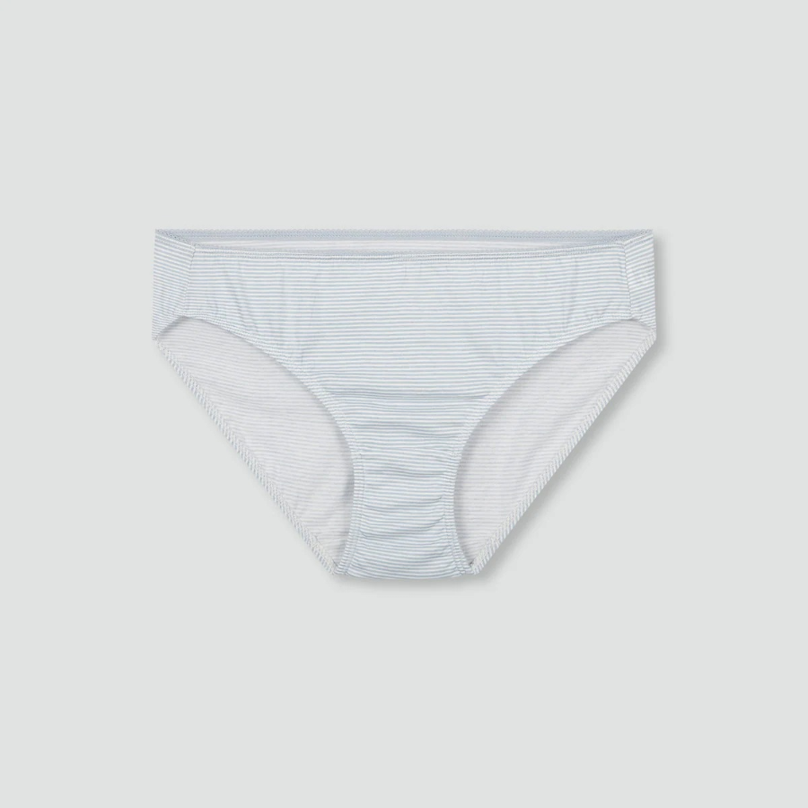 JAJU Cotton Check Hiphugger Panty 3-Pack (Light Blue) — комфорт и свежесть в классическом дизайне