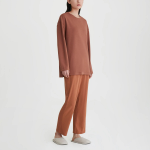 JAJU Soft Rib Bootcut Lounge Pants (Brick) — комфорт и стиль в расслабленном образе