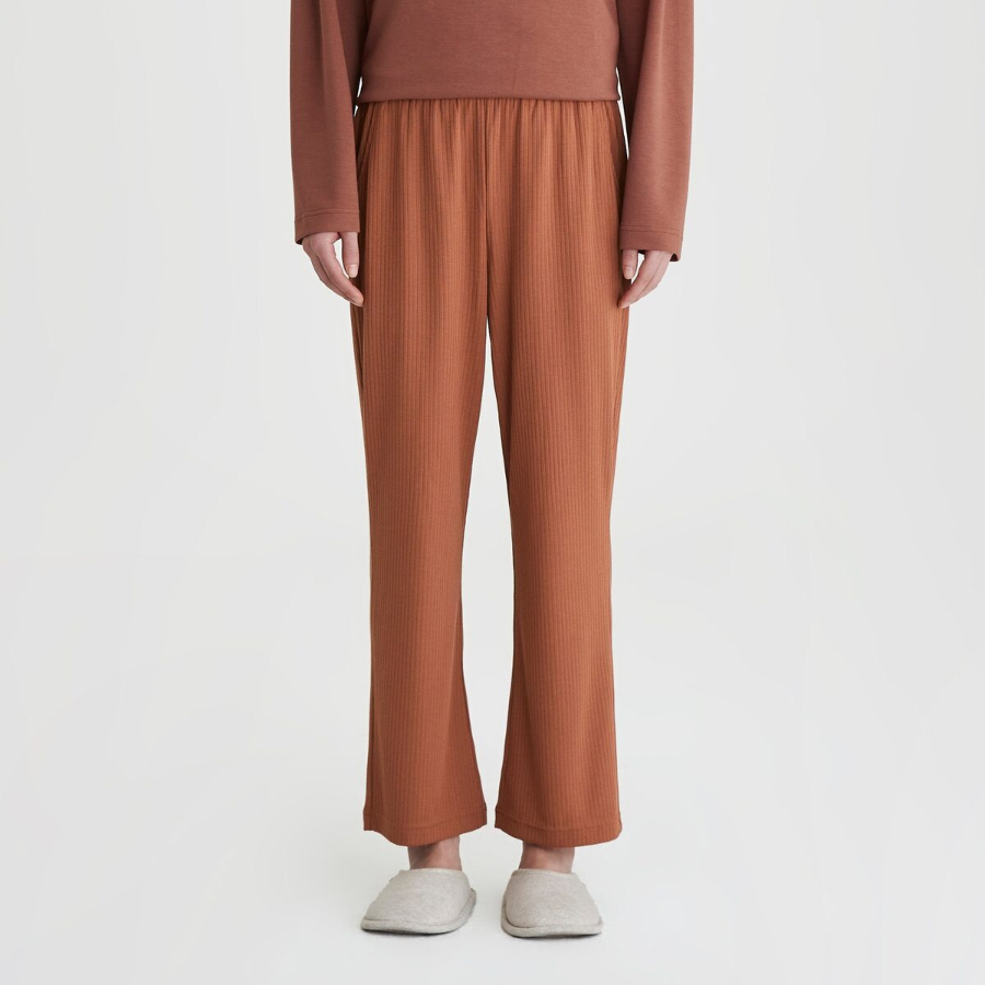 JAJU Soft Rib Bootcut Lounge Pants (Brick) — комфорт и стиль в расслабленном образе